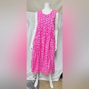Laura Ashley Pink Floral Dress Sz 6 - 10